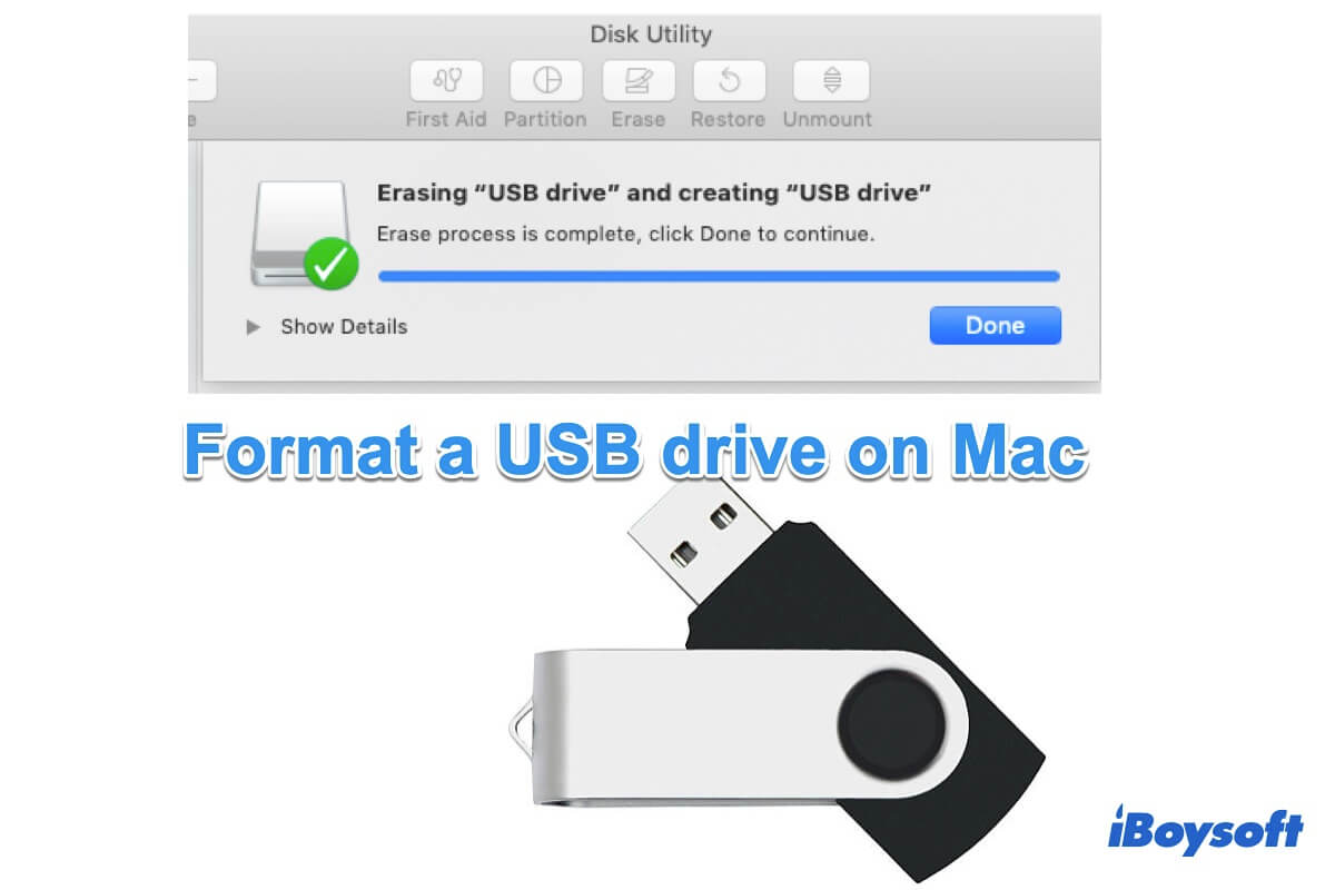format a usb drive for mac from pc